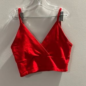 Brandy Melville red crop top